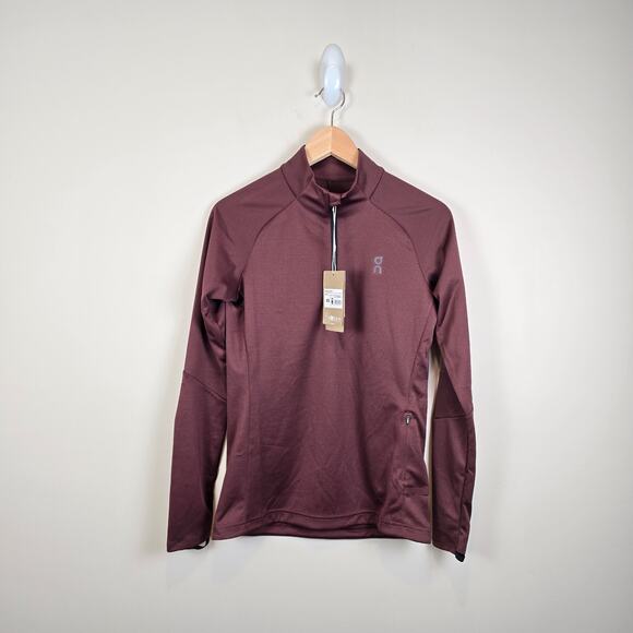 On Cloud Running Climate Shirt 1/4 Zip Womens Size XS Mulberry Pullover LS - Picture 1 of 3